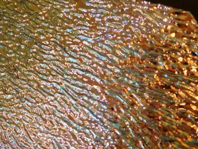 Dichroic Glass:CBS 90 COE Silver On Granite/Rippled Textured Clear - 3 Sq • $11.95