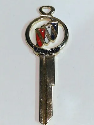 VINTAGE BUICK GOLD PLATED ENAMEL KEY BLANK  (A Stamp) • $44.99