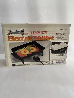 BROIL KING Hurry Hot Electric Skillet Model #HHS1 Made In USA Vintage Open Box • $39.99