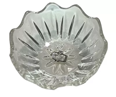 Zajecar Crystal Bowl Condiments Candy Jewelry Has Label Sticker 3.5  • $7