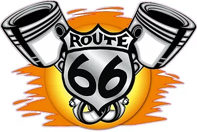 Route 66 Pistons Sunrise Decal 4 Sizes • $6.99