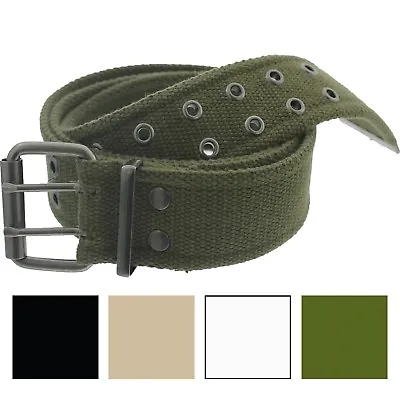 Rothco Double Prong Canvas Belt Heavy Duty Army Pistol Grommet Two Hole 1.75  • $16.99