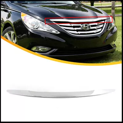 For 2011-2013 Hyundai Sonata Chrome Front Upper Grille Hood Molding Trim • $23.01