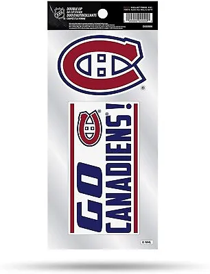 Montreal Canadiens 2-Piece Double Up Die Cut Sticker Decal Sheet 4x8 Inch • $9.79