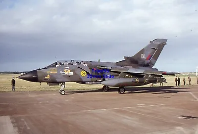 35mm Slide Tornado /AJ 9 Squadron RAF Lossiemouth 1989 Ref PRA626 • £3.90