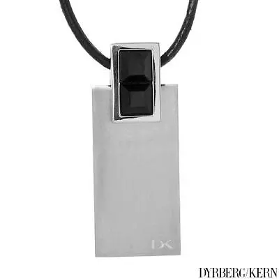 DYRBERG/KERN Of DENMARK! Necklace W/Onyx Made Of Stainless Steel 34  • $49.99