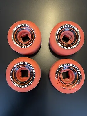 ULTRA MEGA RARE! OJ WHEELS DUANE PETERS Skateboard Wheels 99A Duro / 62mm Wide • £30