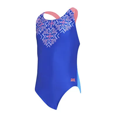 Zoggs Girls Enchanted Fly Back Swimsuit Age 12-13 Racer Open RRP £22 • £12.97