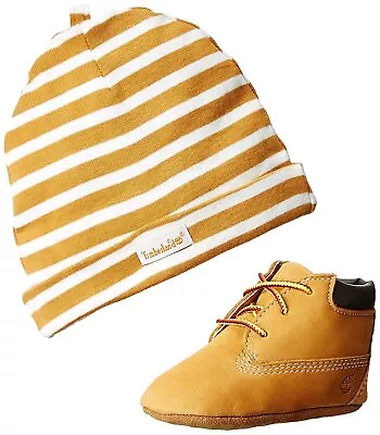 Crib Timberland Crib Boot With Hat Gift Pack Wheat • $44.95