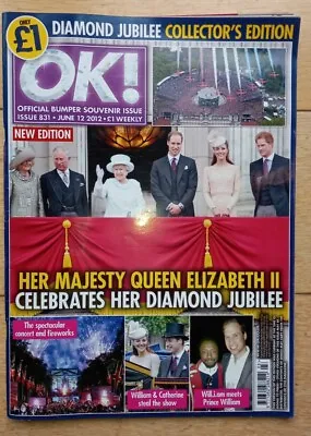 Queen Elizabeth 2 Diamond Jubilee OK Magazine Issue 831 12 June 2012 • £2