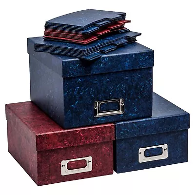 £4.59 • Buy Hampton Frames Photo Picture Storage Boxes With Lid, Index Cards, Trinket Box
