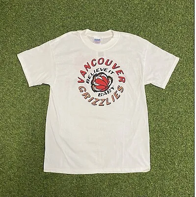 Vintage 90s Vancouver Grizzlies “Believe It Baby” Molson Promo T-Shirt Large NBA • $50