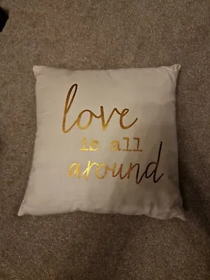 Love Is All Around Cushion Pillow • £6.20