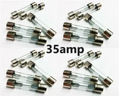 35Amp Glass Fuse 12V Quick Blow 250V Old Style Classic Car Van MPV Fuses X20  • £3.79