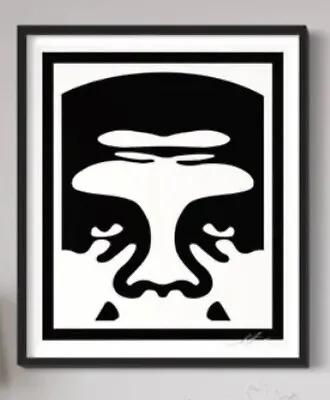 SHEPARD FAIREY Obey Giant Face HAND SIGNED Art Large Print • £25