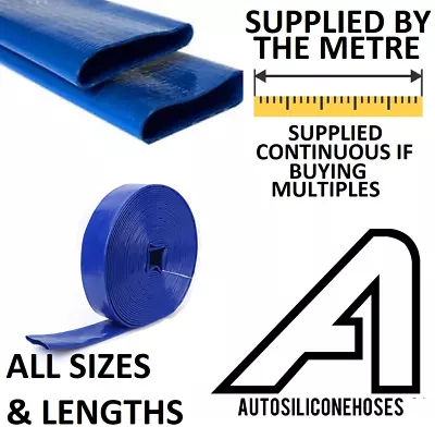 £2.90 • Buy Blue Pvc Layflat Lay Flat Hose-water Discharge Pump Irrigation Sold By The Metre