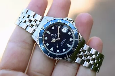 Vintage 1992 Tudor Submariner Mid-Size 36mm 75090 Blue • $4000