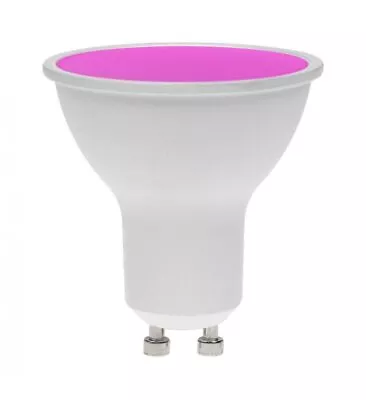 Pro-Lite GU10/LED/7W/MAG/DIM 7w GU10 LED Light Bulb Magenta Coloured Twist Lock • £9.46