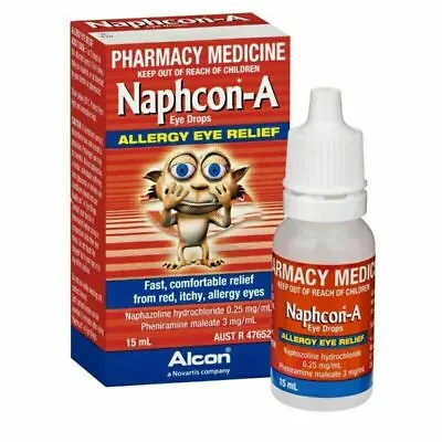 Naphcon-a Eye Drops 15ml Allergy Eye Relief Red Itchy Allergy Eyes Naphcon ^ • $16.52
