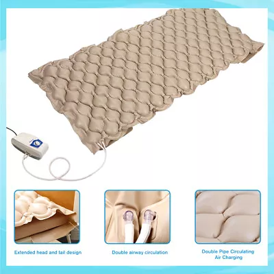 Hospital Bed Alternating Air Pressure Mattress Pad Quiet Pump Bedsore Ulcer • $69.99