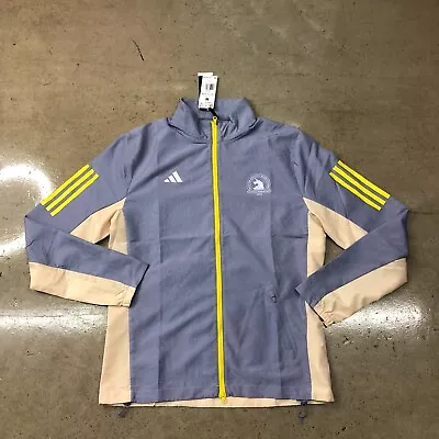 Adidas 2023 Boston Marathon Celebration Jacket Mens Size Medium Grey HY0263 New • $102.77