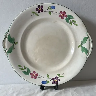 £7.99 • Buy Vintage SolianWare SOHO Pottery Ltd CobridgeGreen Tab Handled Cake Serving Plate