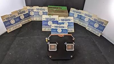 Sawyers Bakelight VIEWMASTER STEREOSCOPE With Box & 7 National Park Reels Vtg • $21