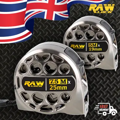 UK STANDARD PREMIUM Tape Measure Waterproof Nickel Plated 5m & 7.5m - CM & INCH • £12.99