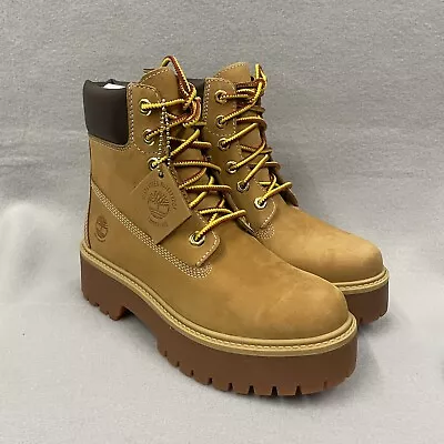 Timberland Boots Womens UK 5 Beige Wheat Nubuck Stone Street Waterproof | NEW • $192.21