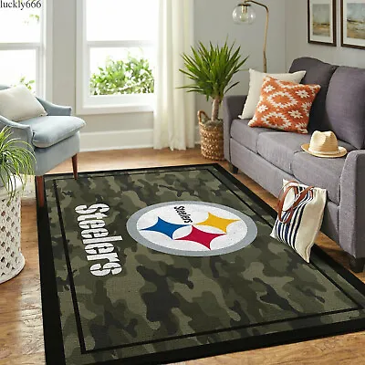 $19.94 • Buy Pittsburgh Steelers Area Rugs Floor Mats Carpets Living Room Anti-Skid Area Rug