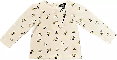 Seven 7 For All Mankind Long Sleeve Toddler Top White Yellow Lemon Girls 2T NWT • $7.25