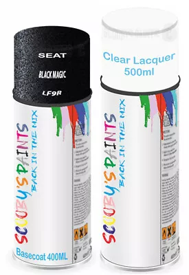 For Seat Aerosol Spray Paint Black Magic Lf9R Car Scratch Fix Repair Lacquer • £21.99
