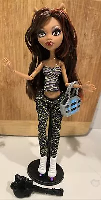 Mattel 11” Monster High Clawdeen Wolf Doll With Accessories & Stand • $25