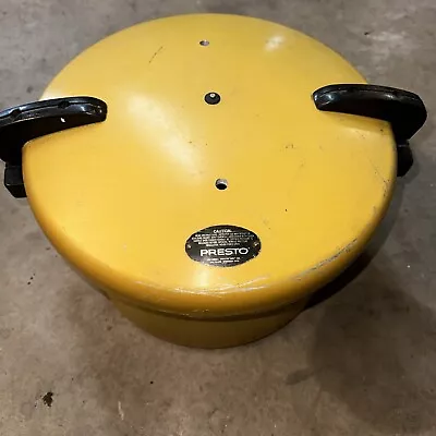 Vintage 70s Large Yellow Harvest Gold Presto 16 Qt Pressure Cooker Canner • $23