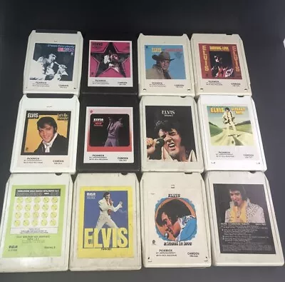 Vintage Lot Of 12 Elvis Presley 8 Track Tape Music Camden RCA 1970's • $19.99