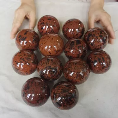 10.2LB 12 Natural Mahogany Obsidian Quartz Crystal Sphere Ball Polished Healing • $150