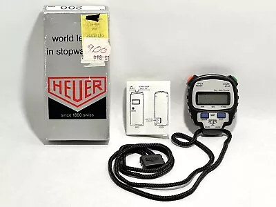 Heuer Rare Vintage Digital Microsplit Stop Watch Model 1000 Original Box/papers • $79.70