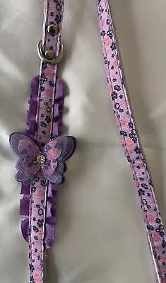 NEW Martha Stewart Pets Fashion Dog Leash Purple With Butterfly Attachment • $12