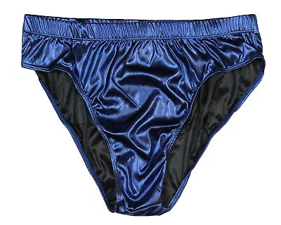 Intimo Mens Metallic Blue Bikini Brief Underwear • $14.95