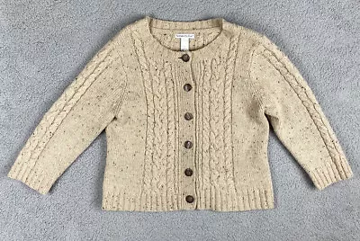 $25 • Buy Cambridge Dry Goods Wool Cardigan Sweater Womens Large Cable Knit Button