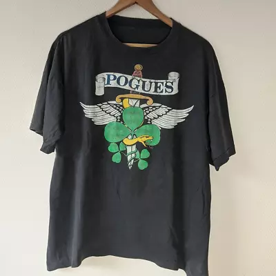 Vtg The Pogues Band Tour Concert Cotton Black All Size Unisex Shirt AP134 • $16.99