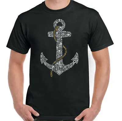 £10.94 • Buy Sailing T-Shirt Sailor Anchor Mens Funny Royal Navy Narrow Long Boat Ship Barge 