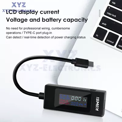 Mini LCD USB Type-C Voltage Current Detector Mobile Power Charger Tester Meter • $4.99