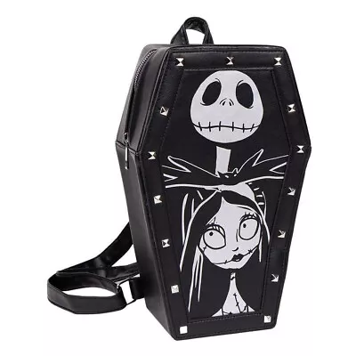 Disney The Nightmare Before Christmas Coffin Shaped Black Backpack - Day Handbag • £38