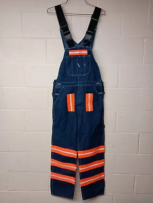 VTG SNP Workwear Bib Overalls Hi Vis Reflective Workwear Men's 30x30 New • $42.97