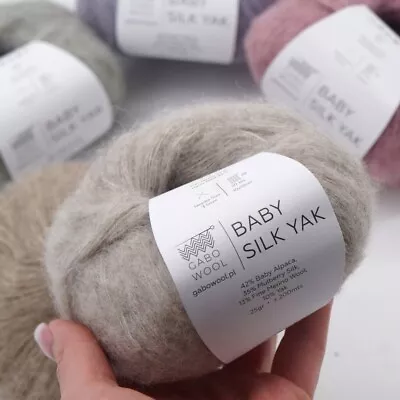 Baby Alpaca Merino Silk Yak Knitting Yarn Gabo Wool Baby Silk Yak 50 G-200 M • $9.60