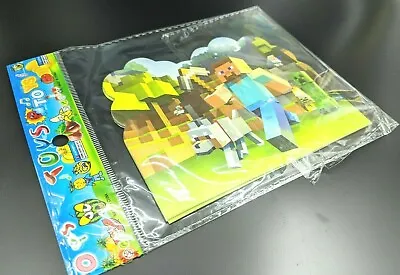 Minecraft Party Invitations Card Invites Kids Gamer Birthday Party Pack - New • $4.89