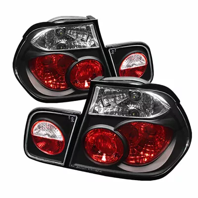 Spyder For BMW E46 3-Series 1999-2001 4Dr Euro Style Tail Lights Pair | Black • $234.45