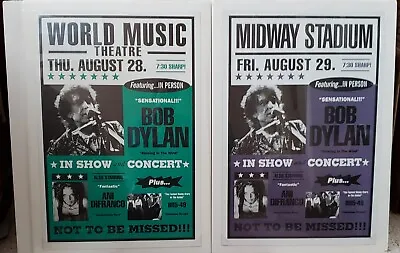 Bob Dylan 1997 Tour-boxing Style Concert Posters Back-to-back Shows- Mint! • $180