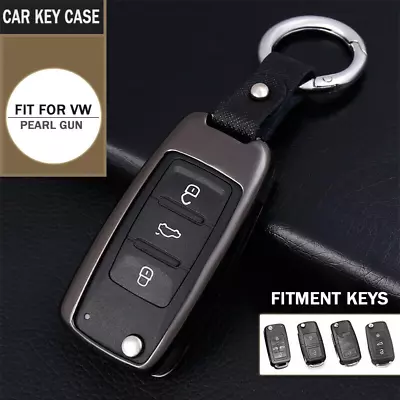 Zinc Alloy Car Smart Key Fob Cover Case Holder For VW Golf POLO Bora Jetta Skoda • $26.80